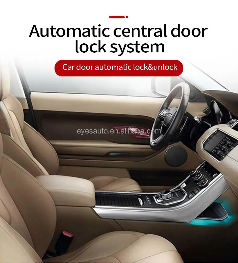 2 way mobil car alarm remote kit lcd block burglar security  universal siren car alarm with light buzzer