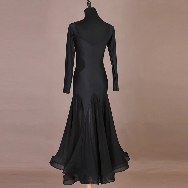 Custom cool black adult women american modern ballroom dance dress practice