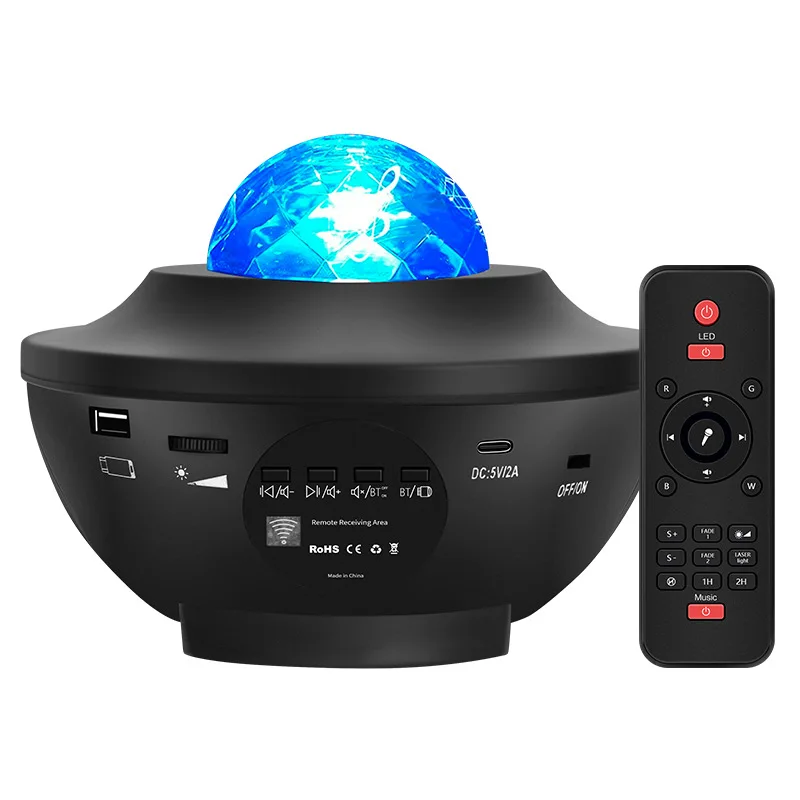 Remote Control Smart  Led Starry Sky Projector Night Light Home Laser Sky Star Projector Bt Music Speaker Projector