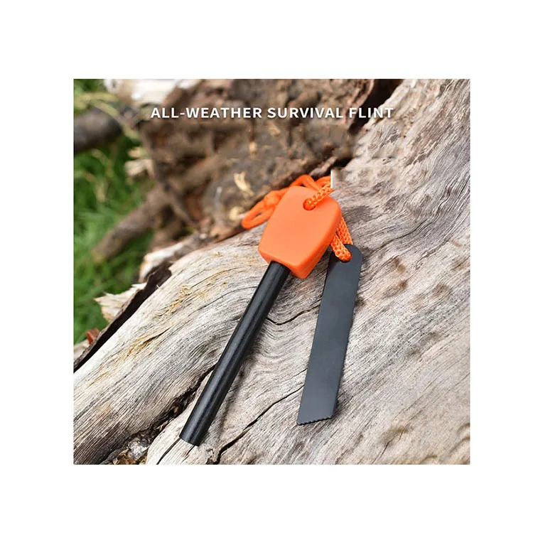 Portable Fire Starter Wood Handle Ferrocerium Rod Flint Fire Starter