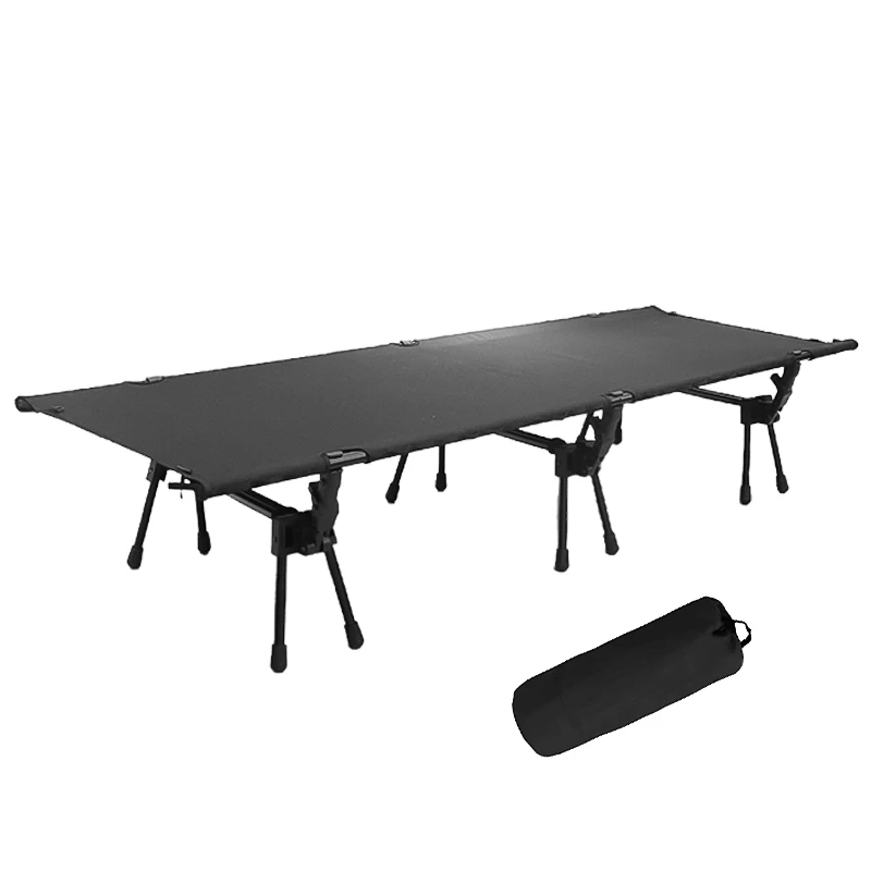 Wholesale Adjustable Collapsible Polyester Folding Camp Bed Camping Beaching Traveling Cot Bed