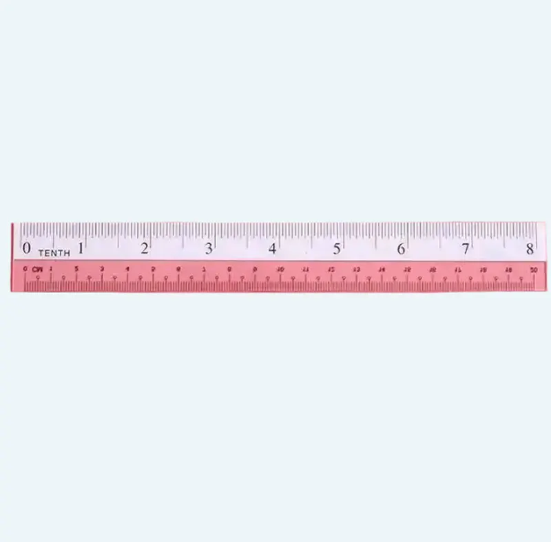 20CM transparent scale plastic ruler for school students Straight ruler