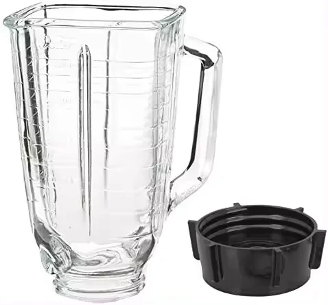 1.25L square glass jar for os Blender