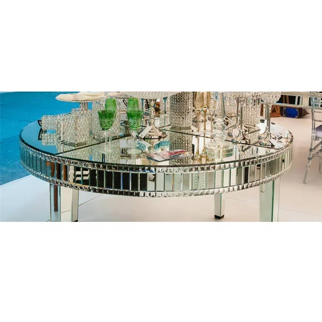 Modern Hot selling Handmade Large Round mirror dining table