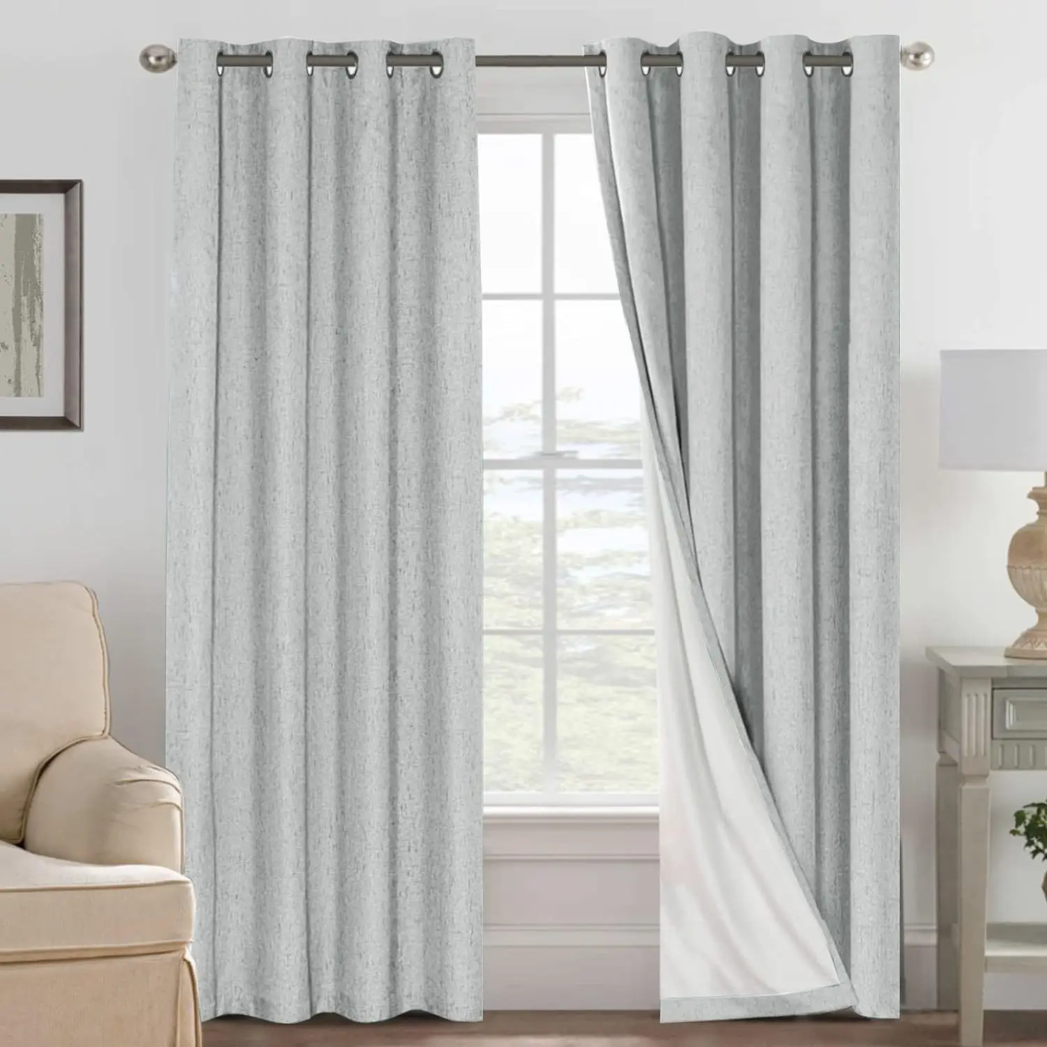 Free Curtain Sample Ready Made 3 Pass Blackout Thermal Curtain for Living Room