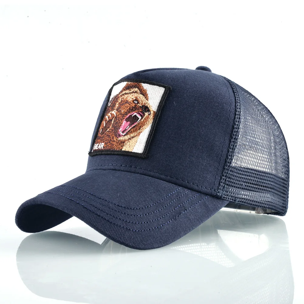 ELLEWIN Wholesale Custom Cotton 5 Panel Men Mesh Embroidery Patch Logo Curved Brim Cap Trucker Hat
