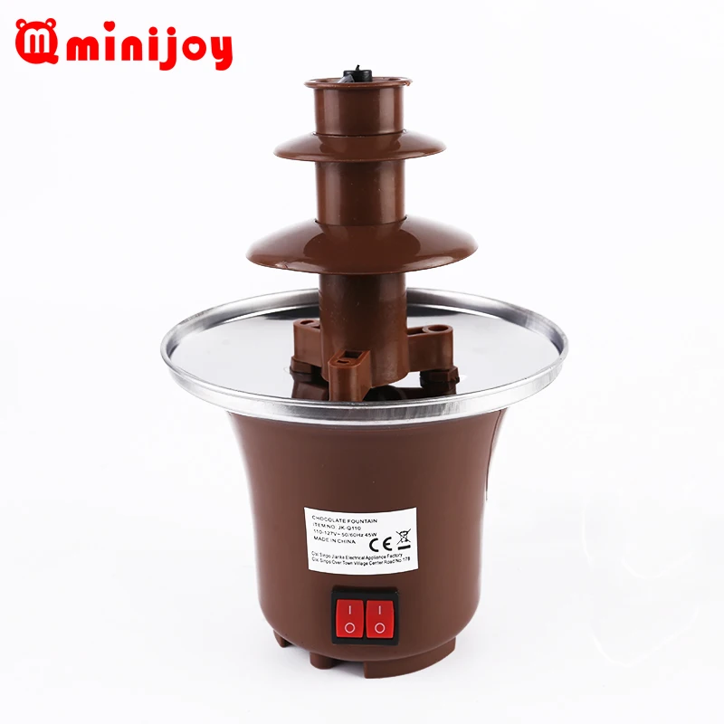 OEM Factory Electric Fondue With Tray Home Mini Melting Manufacturer Professional Luminous Base Chocolate Fountain Sale