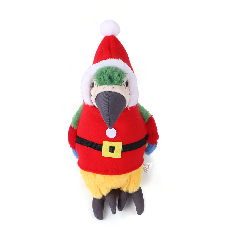 Bird Autumn and Winter Thick Warm Clothes Parrot Flying Suit Christmas Decorative Clothing Santa Costume with Hood