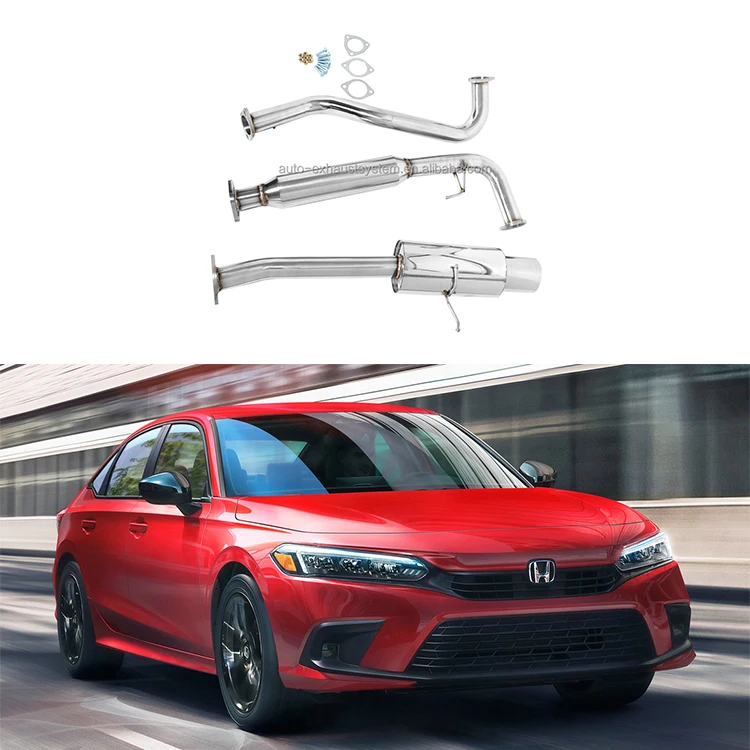 Заводской изготовленный на заказ глушитель выхлопной трубы для автомобильной выхлопной системы, система вентилятора для Honda Civic Si