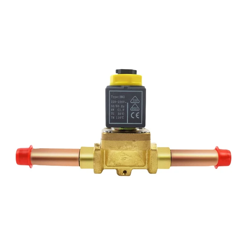 Refrigeration Pipeline Solenoid Valve 220V Air Conditioning Heat pump Two-way Welding Port Refrigeration Unit Valve