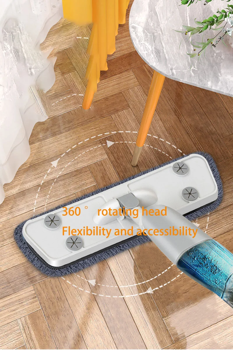 Mops for Floor Cleaning, Microfiber Spray Mop with 300ml Refillable Bottle and 2 Replacement Pads Dry Wet Floor Mop