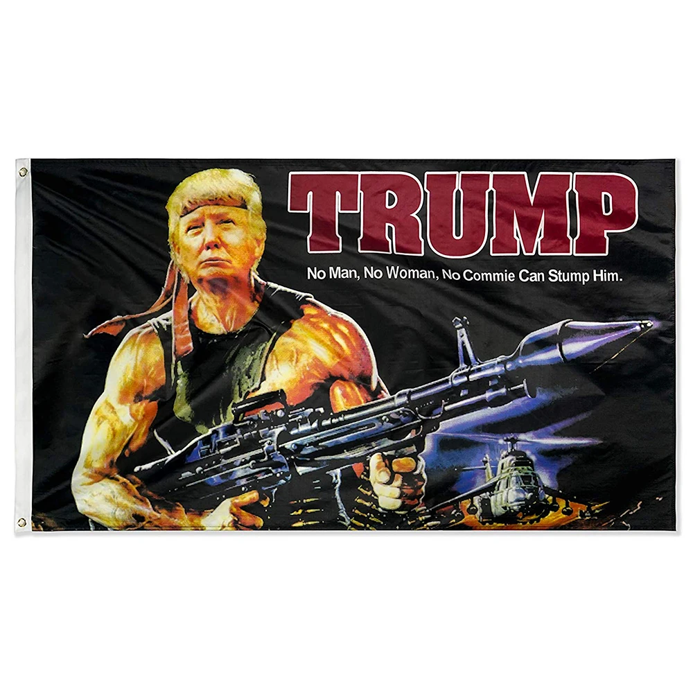 Флаги США DFLIVE, Трамп с пистолетом, Дональд Трамп 2020, 3*5 футов, 150*90 см, баннер MAGA для президента