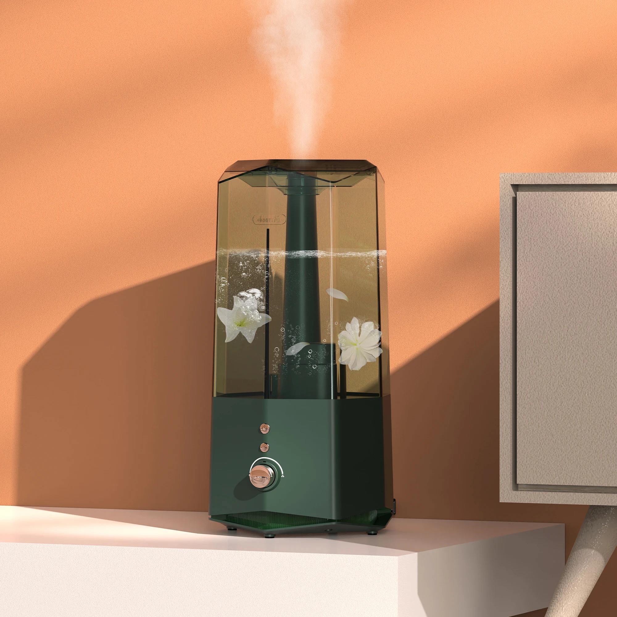 Новое поступление F360W ультразвуковой кристаллический увлажнитель холодный бесшумный увлажнитель воздуха для дома