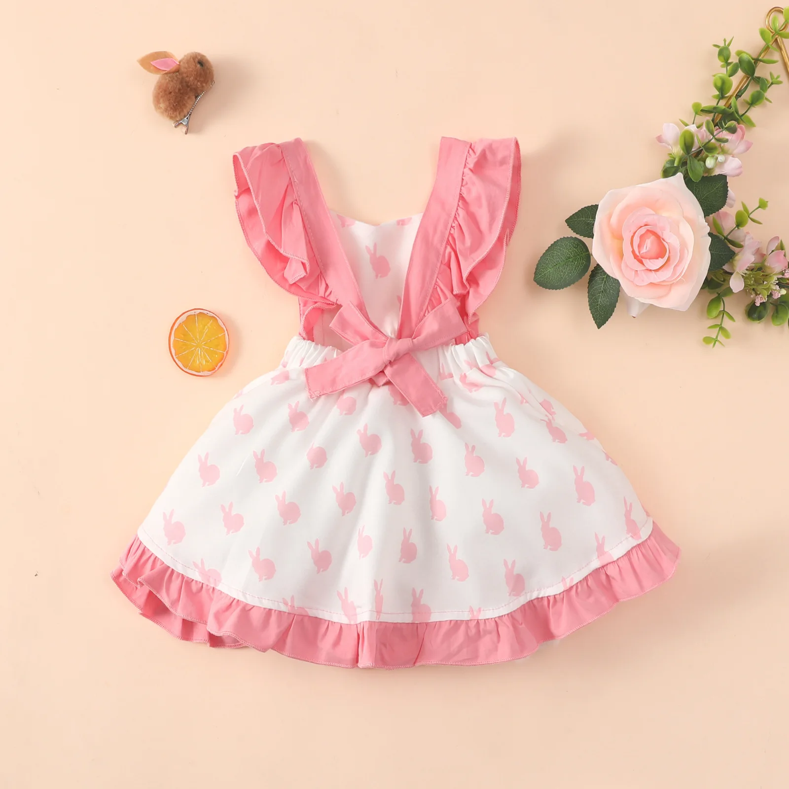 Beautiful Little Queen Flower Baby Girl Dresses 100% Cotton Clothes Custom Summer