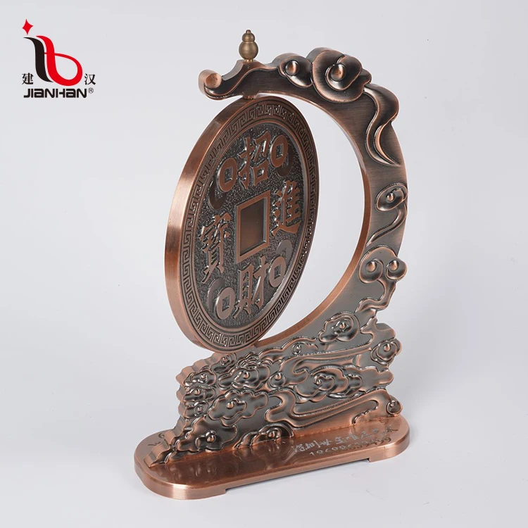 New Design Coin Shape Aluminum Ornaments For Home Decor