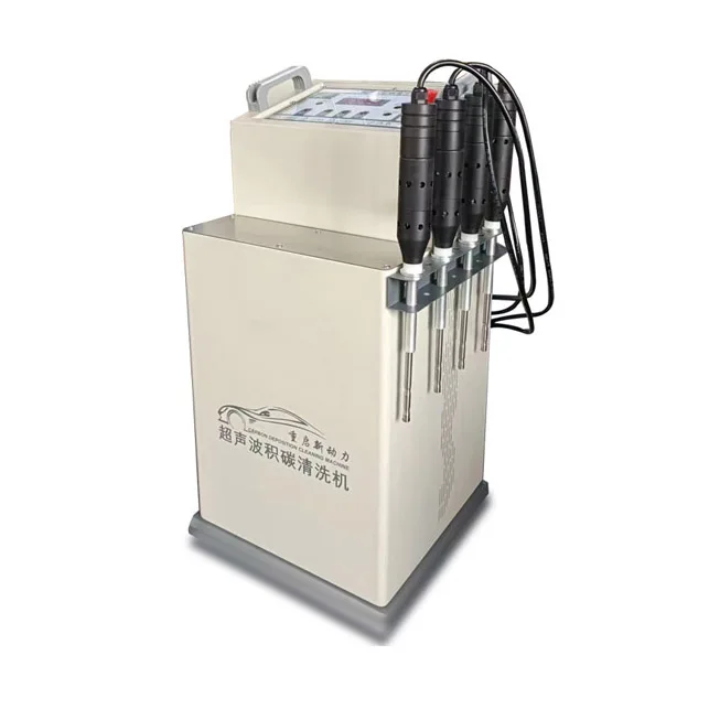 Ultrasonic pulse cleaning machine for removing carbon deposits in automobile engine cylinder