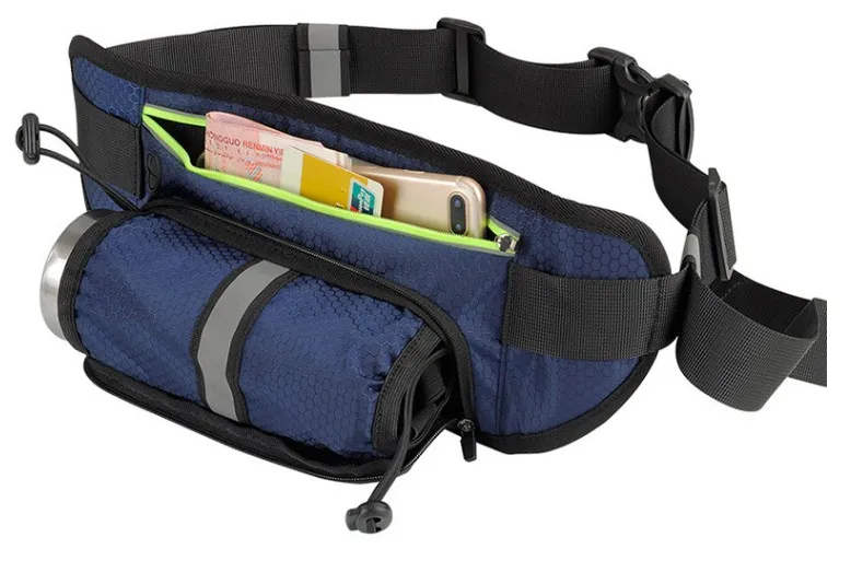 2020 Customized waist bag hidden water bottle for outdoor sports waterproof Fanny packs for men and women