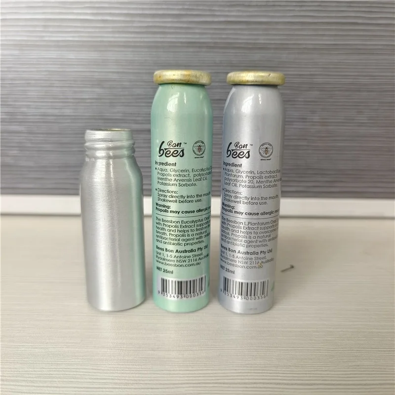 Customize Make-up Fixer Spray Aluminum Bottles Atomizer 30ml 50ml 80ml 100ml Shampoo Lotion Metal Bottle Sprayer Pump