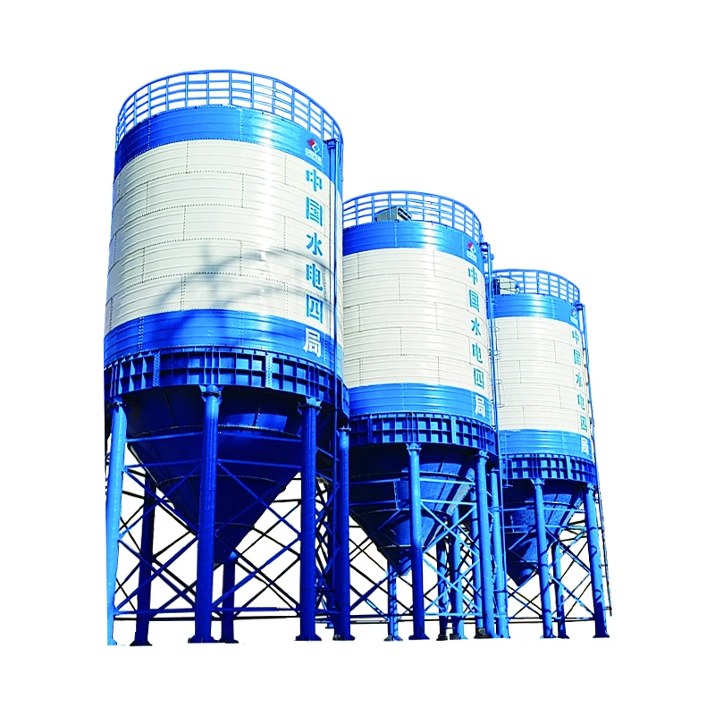 New 100 Ton Three-Cement Silo Tank Electric Powered Powder Silo for Manufacturing & Construction Economical Option