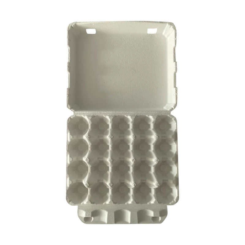 ZY Paper Egg Carton Chicken cell Pulp Fiber Carrier Tray Holder Bulk Hold 20 Count Eggs Farm Market Travel Egg Storage Container