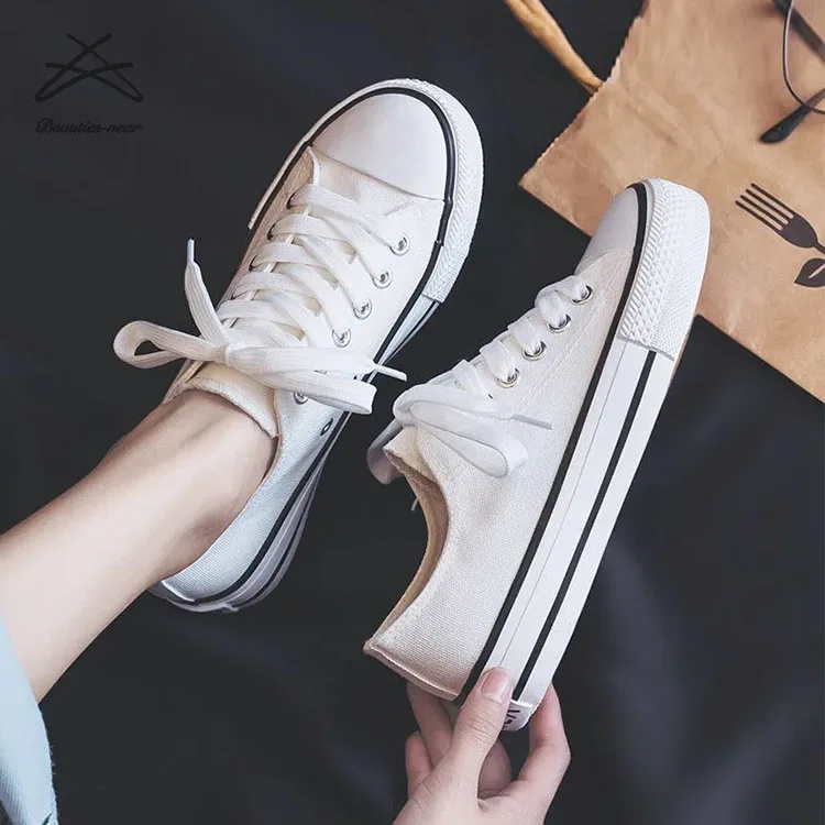 Unisex Men Fashion Sneakers Casual Couples White Classic Womens Canvas Shoes Vulcanize Walking Shoes Custom Casual Man Shoes