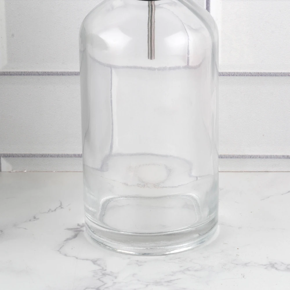Factory Direct Manual Empty Vinegar Bottles Frosted Glass Bottle Oil Mason Jar Pour Spout With Syrup Dispenser Pump Hand Press