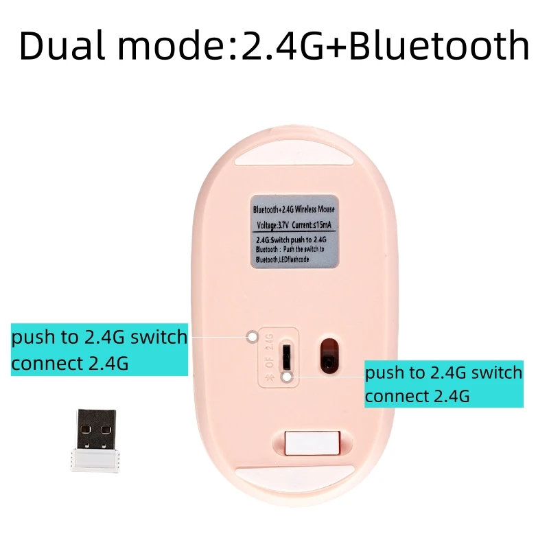 Лидер продаж беспроводная оптическая мышь 2 4 г + BT USB-нано-приемник совместимый с Windows Mac Android-ПК портативные компьютеры