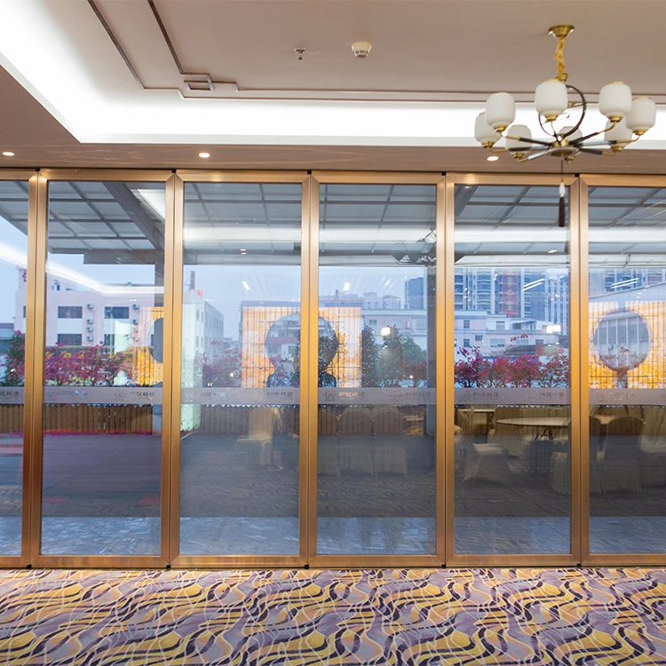 Wholesale Single Glass Mobile Partition Decorative Glass Partition Wall For Restaurant