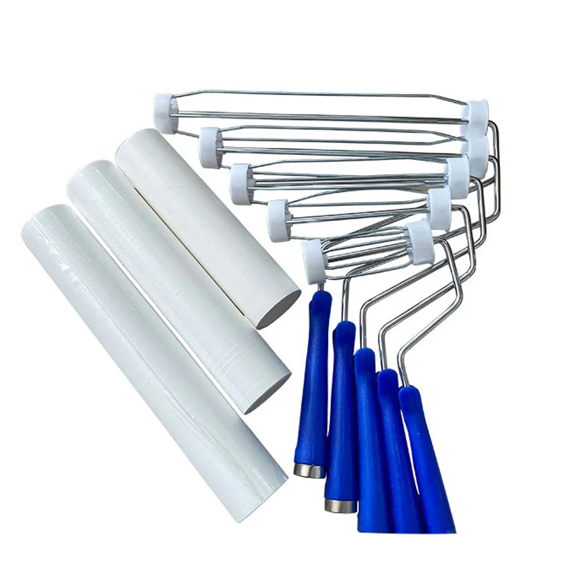 4/6/8/10/12inch Blue White Dust Removal High Tackiness Disposable PE Adhesive Cleanroom ESD Sticky Roller