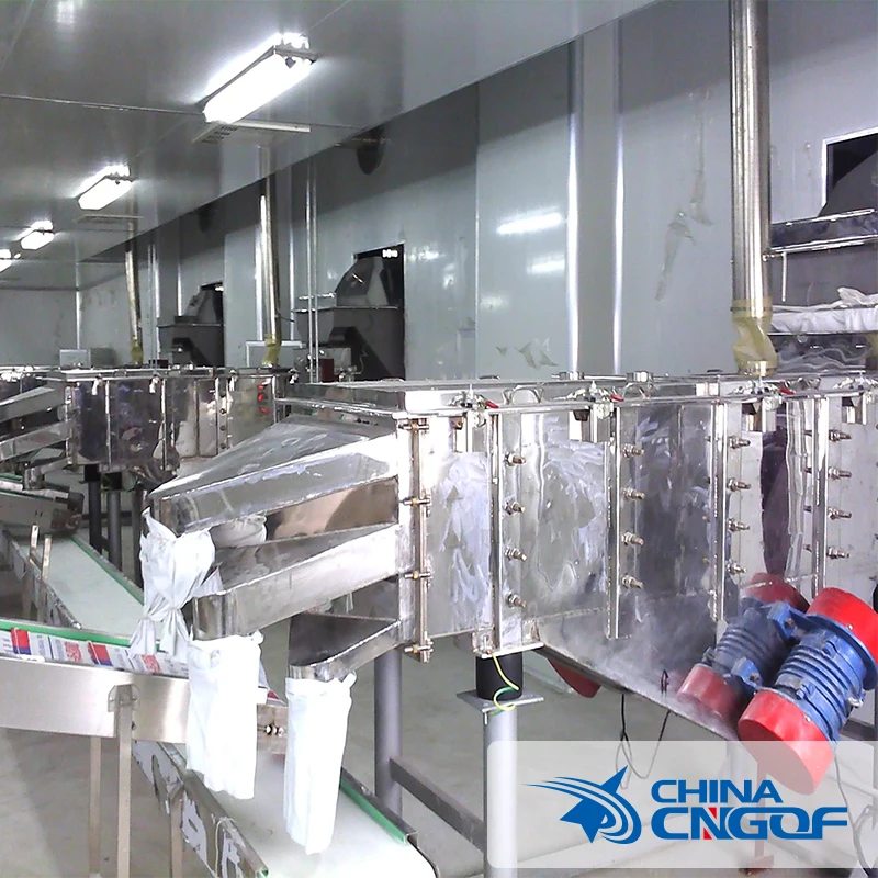 Chicken essence sifting stainless steel vibration sieve linear vibrating screen separator