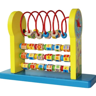 Montages Early Educational Wooden Winding String Bead Multi-Function Abacus Arithmetic Calculation Children Toy