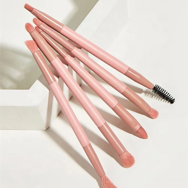 Custom pink makeup brushes professional low moq with private label wholesale makeup brush set