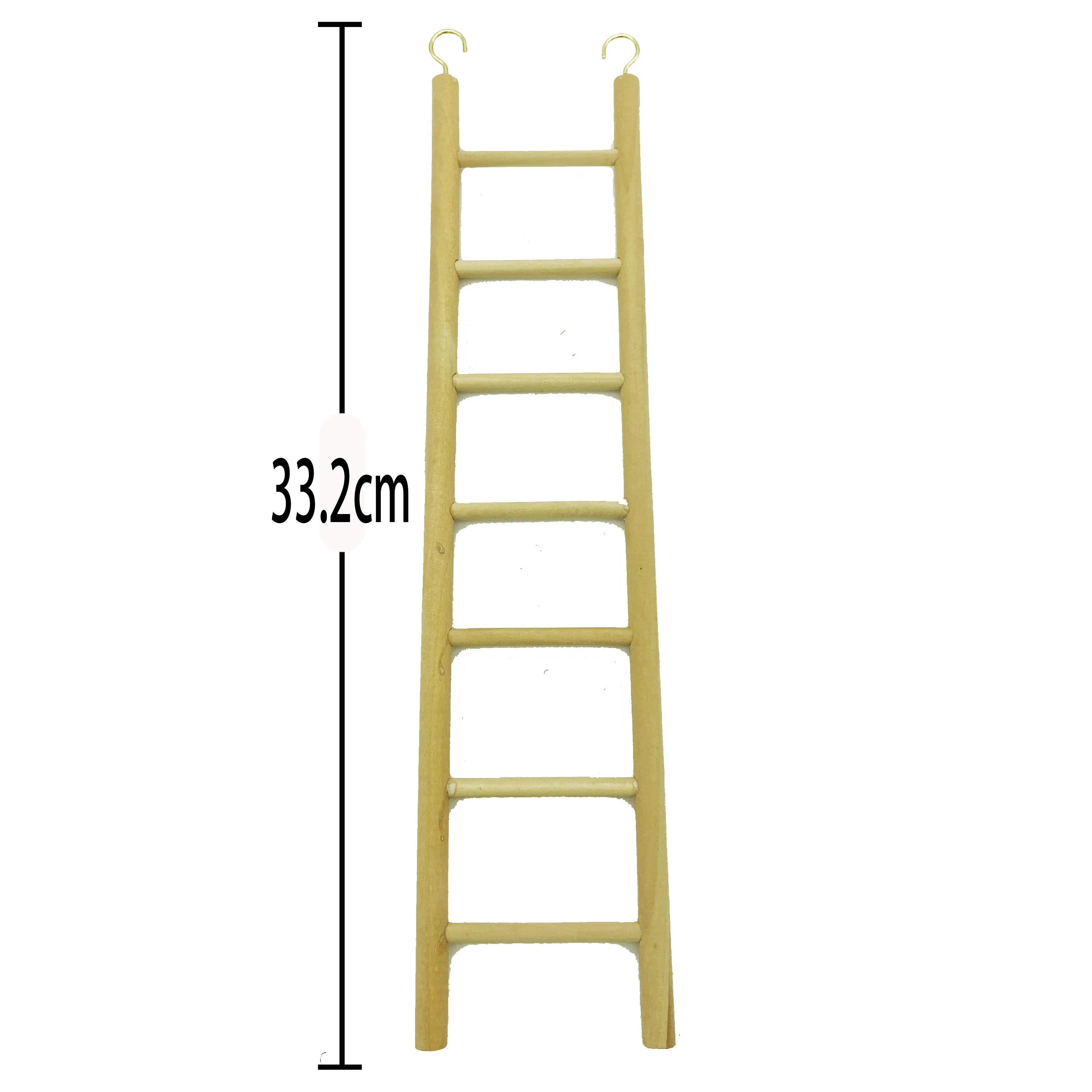 Natural Wood Ladder  Hanging Shredding Toys Parrot Chew Wooden Blocks Bird Perch For Parakeets