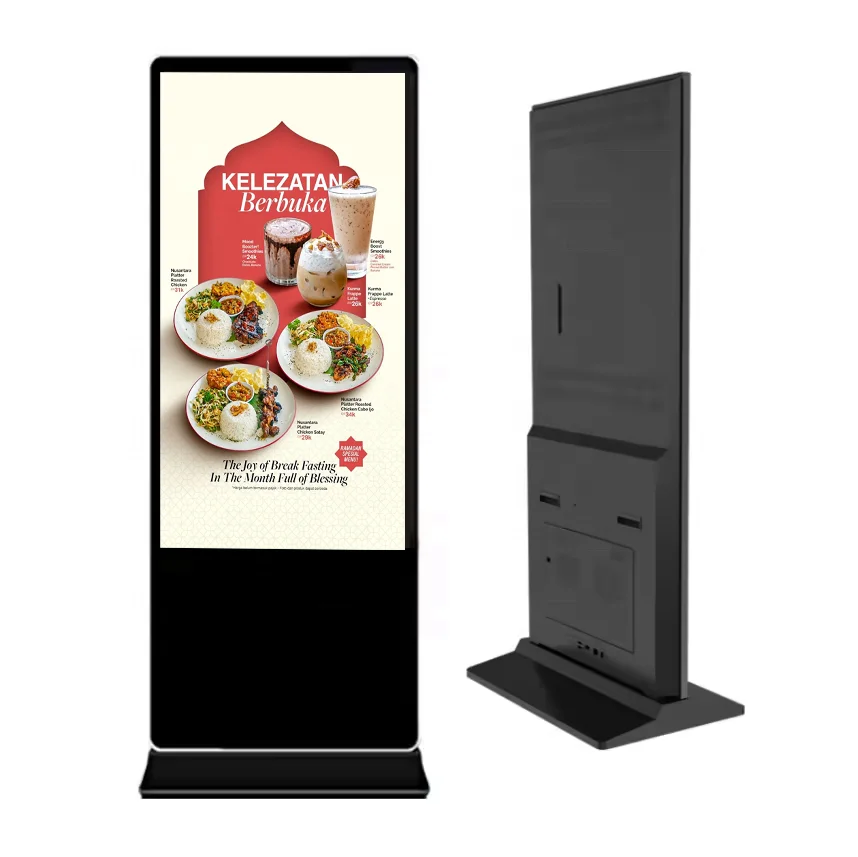 Customized indoor floor stand interactive 49 inch video digital display vertical TV advertising machine LCD touch screen