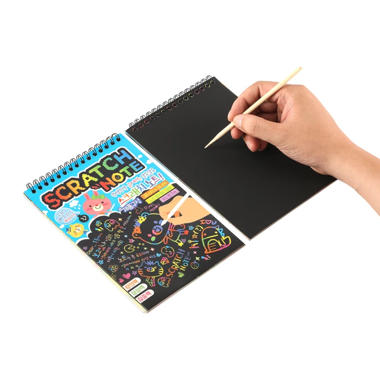 Hot Selling Custom Rainbow Scratch Art Paper with Stencils