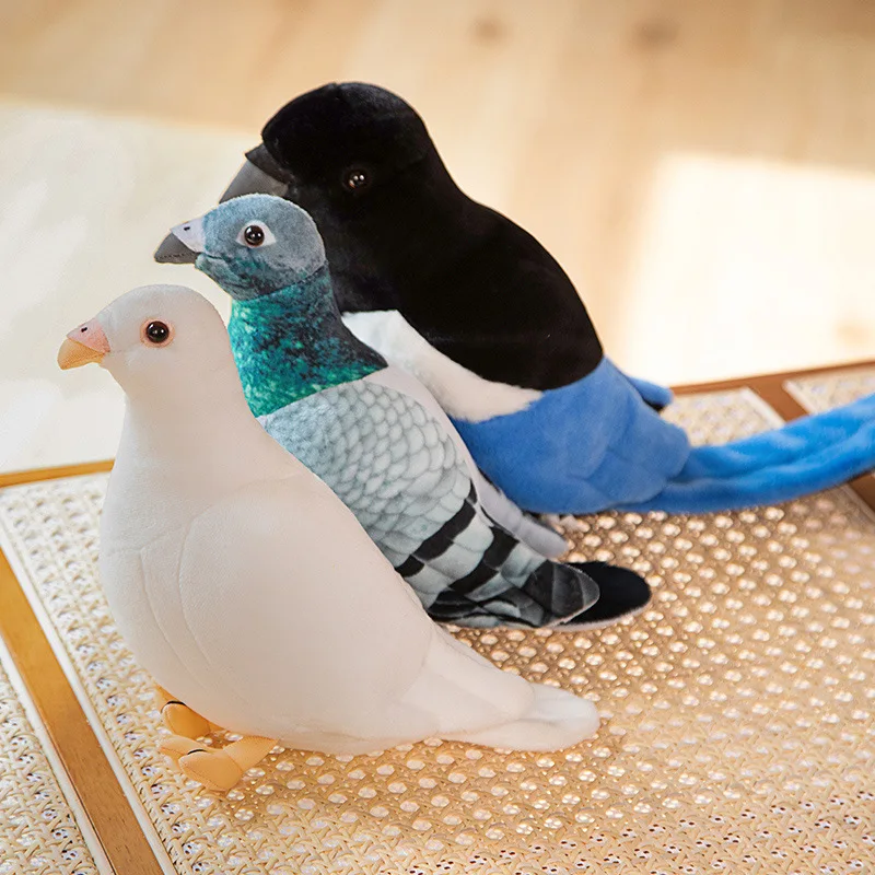 Greenmart Custom Wild Animal Plush Stuffed Bird Toys ODM Personalized 10 cm Soft Pigeon PP Cotton Filled Soft Material Label Tag