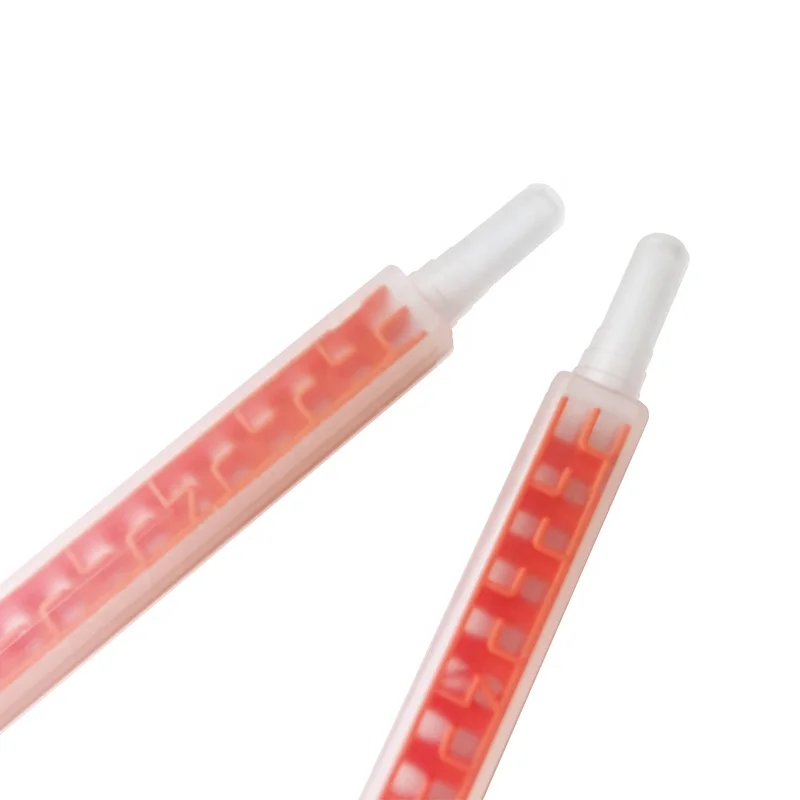 High Performance Static Mixing Tube For AB Glue Epoxy 24-Element nozzle Square Mixer Nozzle