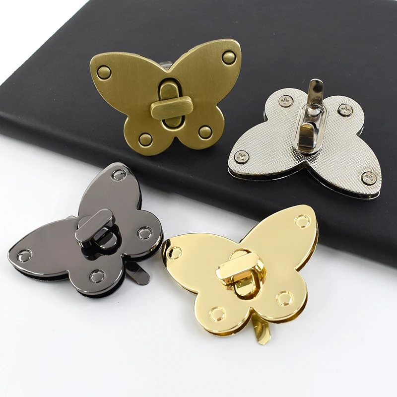 Meetee E6-7 37*52mm Alloy DIY Turn Lock Closure Hook Handmade Hardware Kits for Purses Handbags Leather Bags