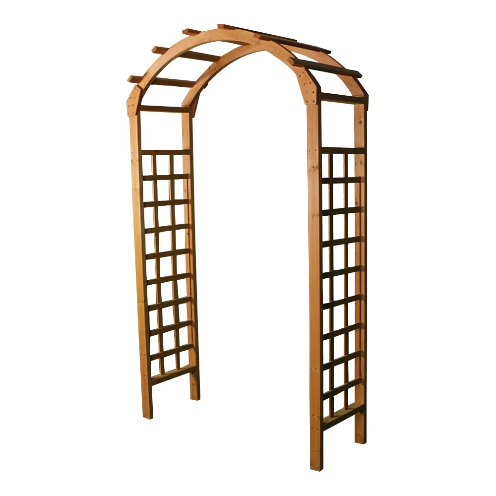 Manufacturer supply garden rose arches wooden decorative garden pergola outdoor arch
