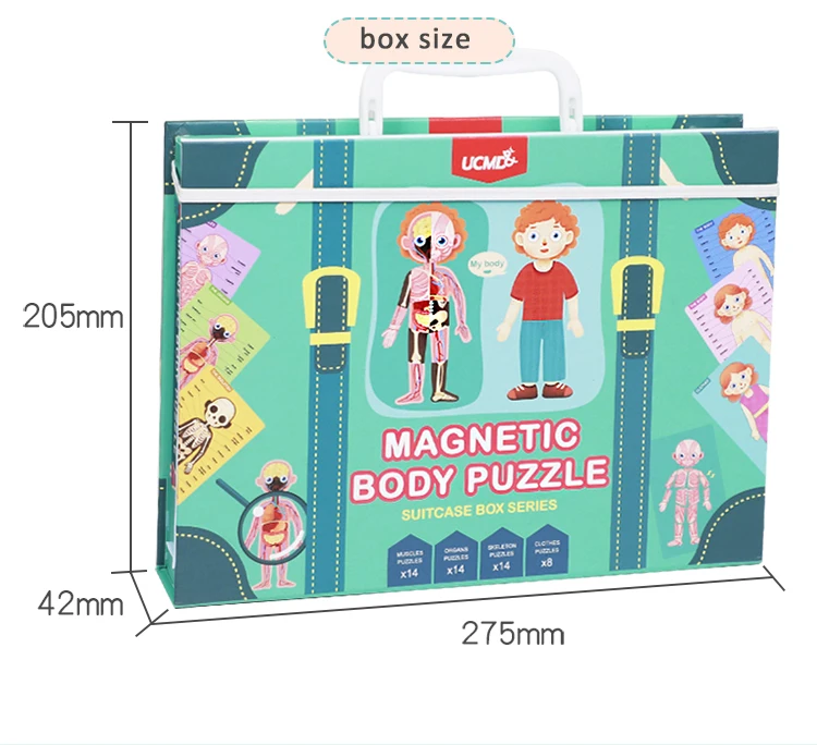 Good Selling Magnetic Educational Toys Toy Education Kids Child Educ Wood Kid Human Body Puzzle