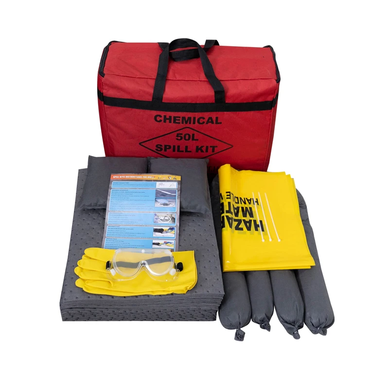 hotsale  light -weight 30litre  general spill kit  gery color absorbent water and oil  spill kit bag