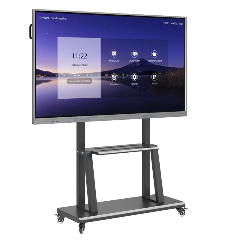 Wall Mounted Tempered Glass Interact Flat Panel Interactive Whiteboard 4K Ultra-Clear Teaching Smart Board