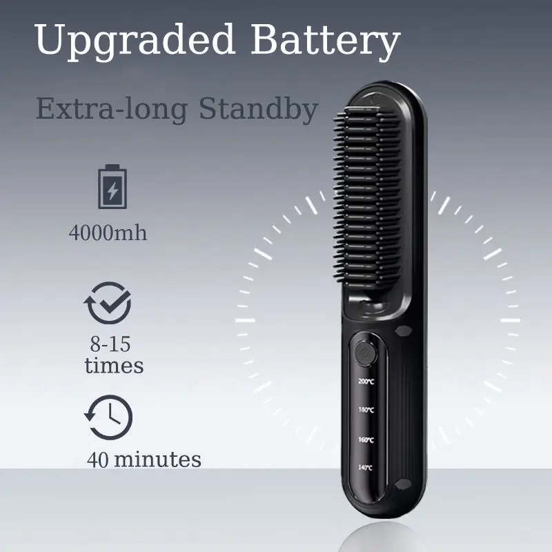 Wireless straightening comb negative ions do not hurt hair curling iron straightener splint dual purpose electric comb fluffy