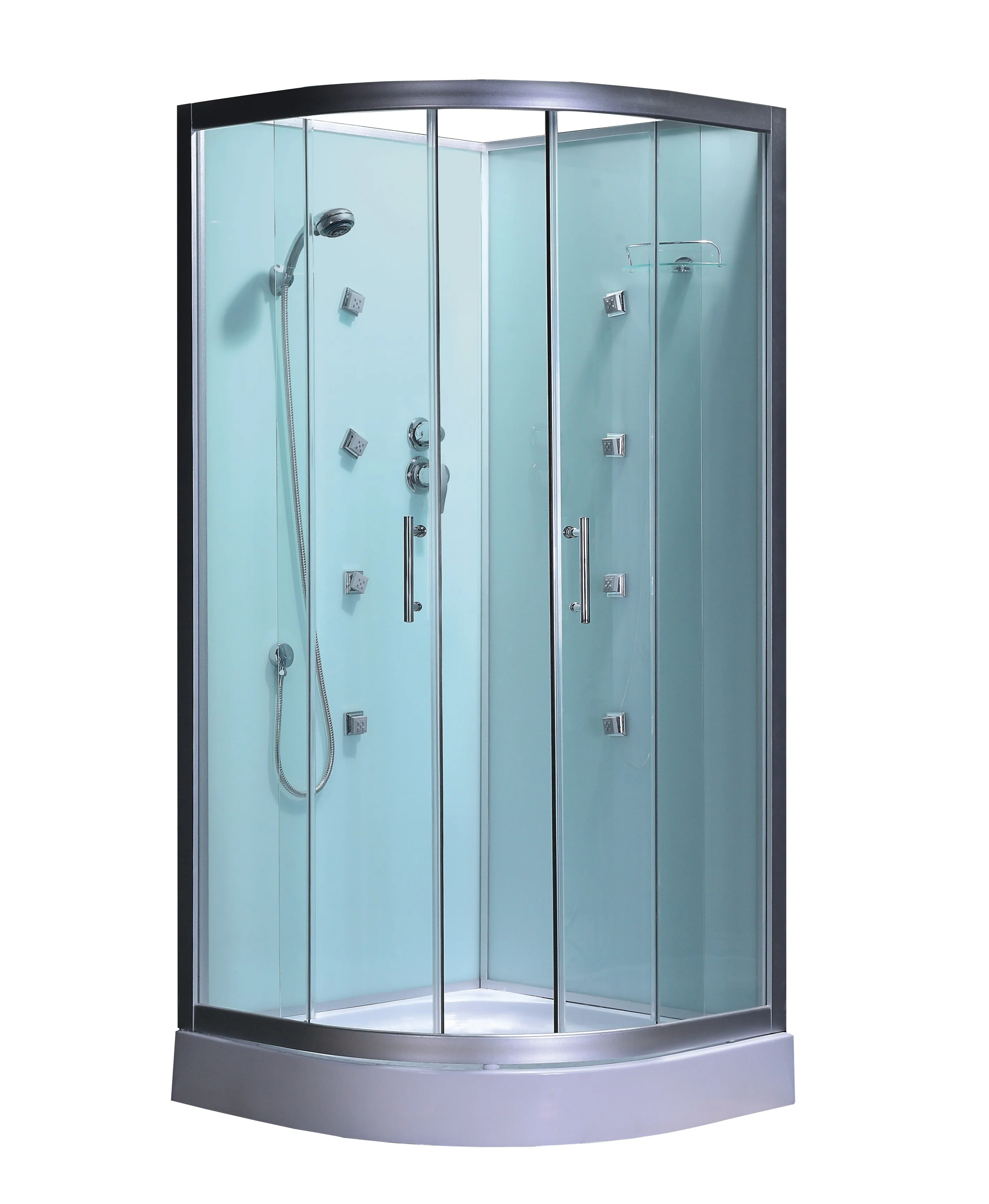 Simple Modern Fast Fit Prefab Customized size Glass thickness computer controlled steam shower room bath room