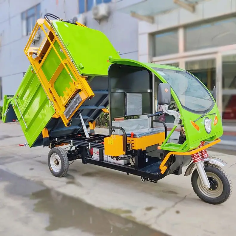 Cheap Garbage Truck Electric Vehicle Compactor Tricycles Made in China for Dump