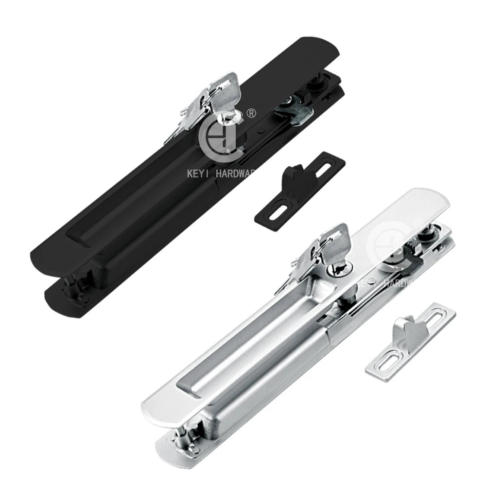 Powder Coating Sliding Window Hook Lock Aluminum Door Window Hardware Accessories Sliding Window Latch Lock With Keys