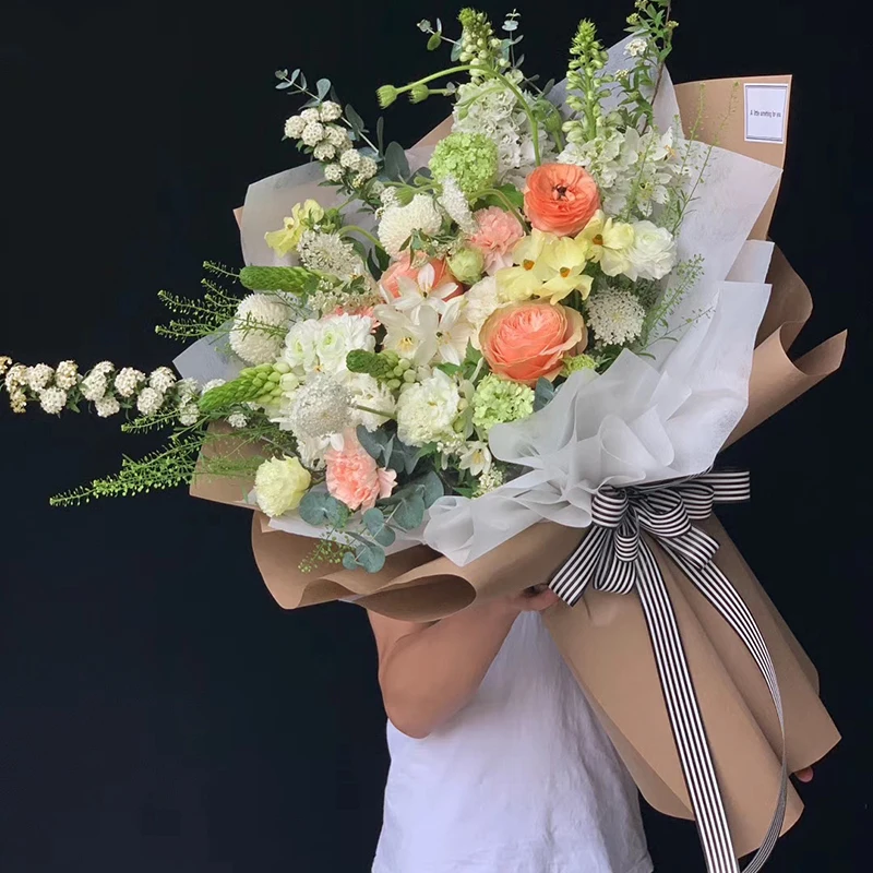 Oxford paper floral bouquet wrapping paper solid color waterproof bag floral paper florist flower packing materials