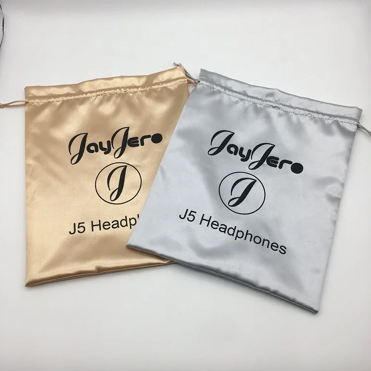 Customized Printed Silk Satin Gift Wig Bag