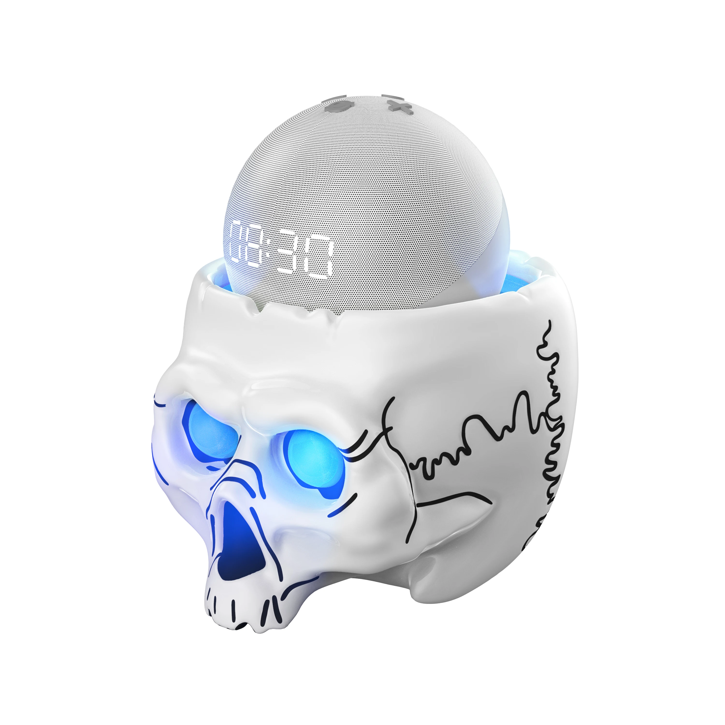 Skull resin home decoration speaker portable mobile phone holder stand for apple homepod mini Amazon 4 Generation