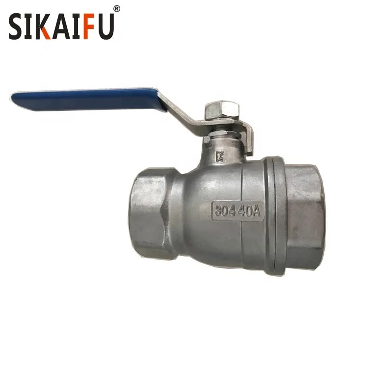 Standard 1/2 inch manual operated threaded stainless steel 304 1000 wog 2pc ball valve